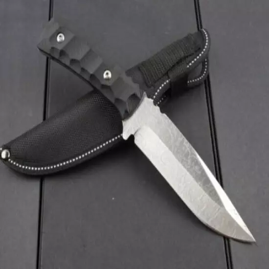 TOP QUALITY SHARP FULL TANG CAMPING SURVIVAL BOWIE COMBAT RESCUE HUNTING KNIFE