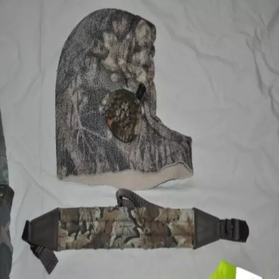  CAMOUFLAGE MENS MEDIUM PANTS hat Uncle Mikes belt safety Vest MILITARY HUNTING 