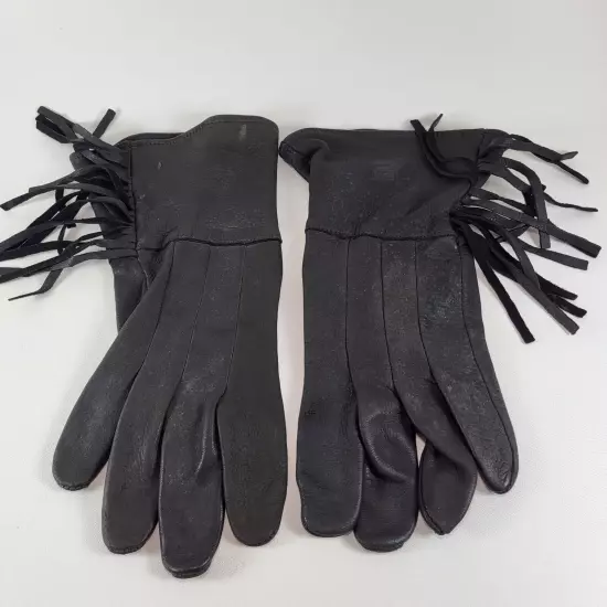 Churchill Glove Western Fringed Biker Gauntlet Men's Sz L Gloves Made in the USA