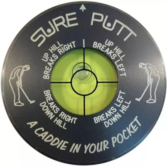 Sure Putt Pro Golf Putting Aid - Gunmetal - Learn to Read Greens & Lower Scores!