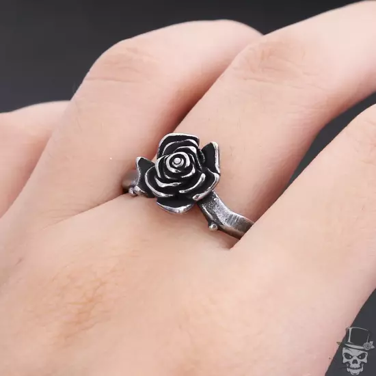 Sculpt Rings™ Rose Flower Ring | 316L Stainless Steel Punk Jewelry