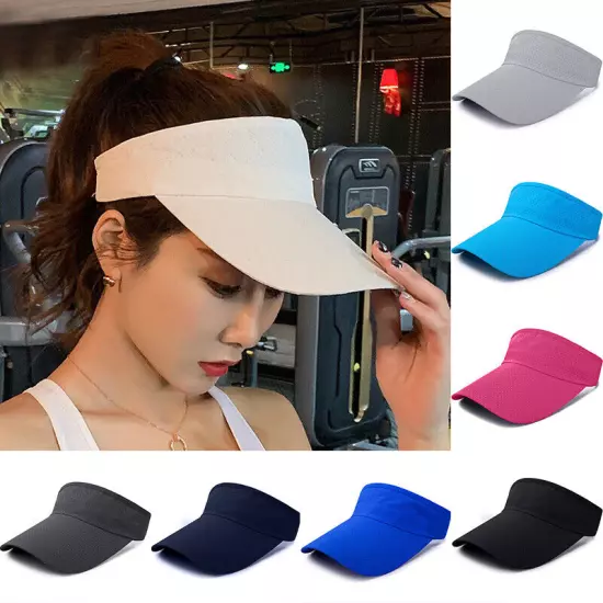 Sun Visor Adjustable Sports Hat Tennis Golf Headband Cap Women Men Visor