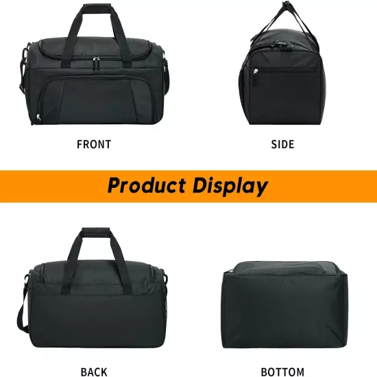 Mens Gym Bag 21 Inch Large Overnight Weekender Duffle Bag for Travel Sport-Black