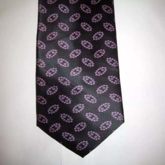 STEFANO RICCI Made in Italy 100% Silk Purple/Black Designer Necktie EXCELLENT