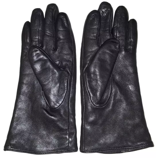 Womens lined black leather gloves w/40gr Thinsulate size M