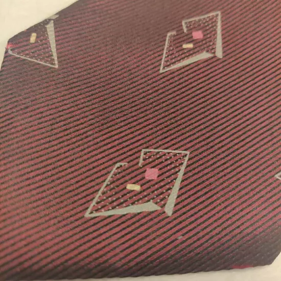 Valentino Men's Silk Tie Red Italian Designer Maroon Red Cravattes Neck Tie