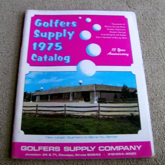 RARE vintage 1976 GOLFERS SUPPLY CATALOG 100 pages golf equipment reference club