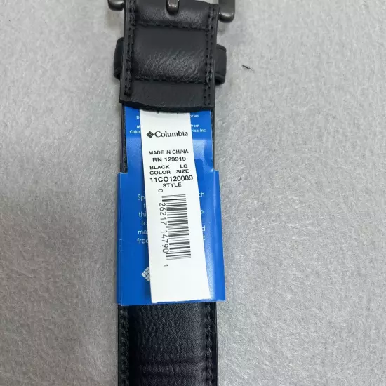 Columbia Mens Belt Active Stretch Belt Size Large 38-40 Black NWT, New