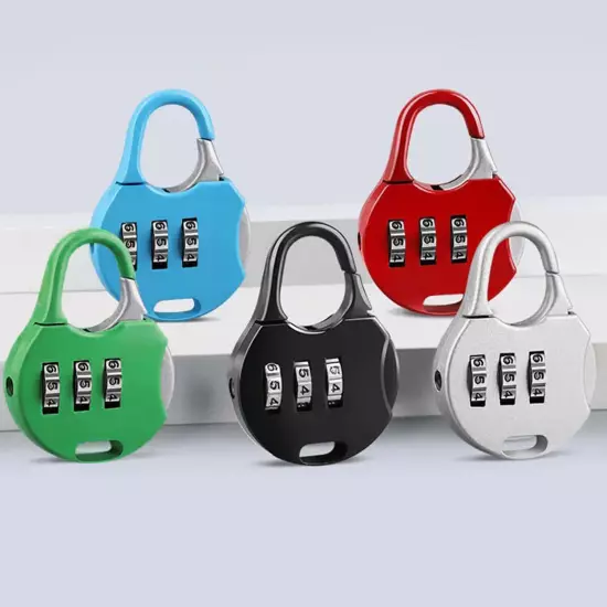 Coloured Luggage Travel Suitcase Bag Lock [3 Digit Combination] Padlock Reset