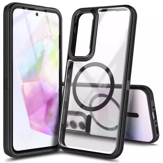 For Samsung Galaxy A15 5G Case Shockproof Magsafe Phone Cover + Lens Protector