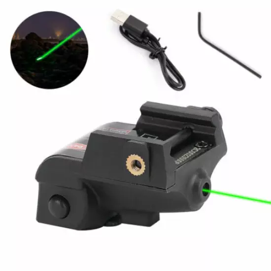 Rechargeable USB For Glock 17 18c 19 21 Taurus G2C Green Laser Sight Pistol Gun