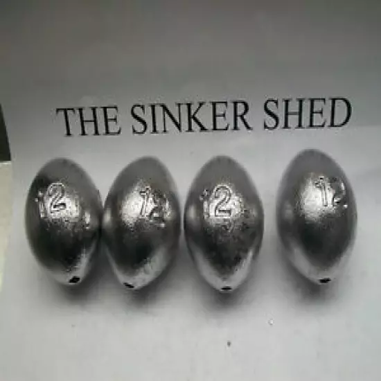 12 oz egg sinkers / weights - quantity of 3/6/12/25/50/100 - FREE SHIPPING