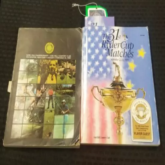 1995 Ryder Cup and 1980 62nd PGA Championship, Oak Hill, Rochester, NY Programs