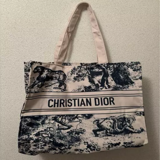 Christian Dior Wardujuy Tote Bag Novelty Gray