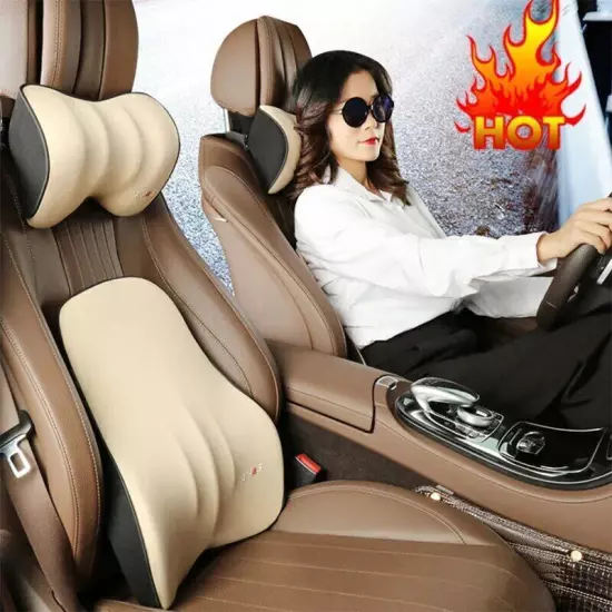 Car Driver Pillow Lumbar Support Back Cushion Car Seat Neck Pillow Auto Pillow