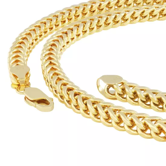 14K Yellow Gold 1.5mm-5mm Franco Square Box Chain Necklace Mens Womens 16"- 30"