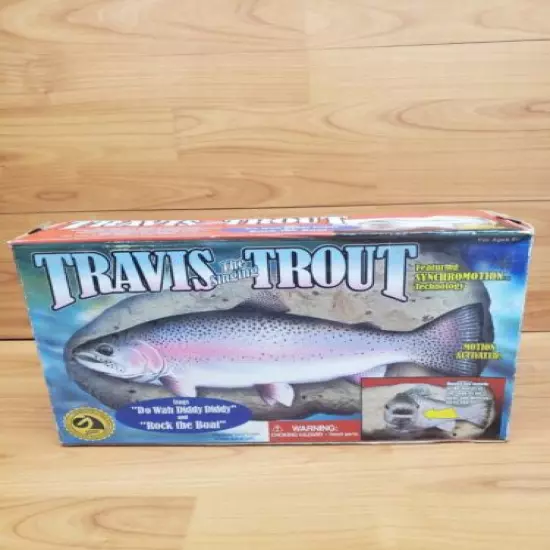 Vintage Gemmy Travis The Singing Trout Do Wah Diddy Diddy & Rock The Boat New