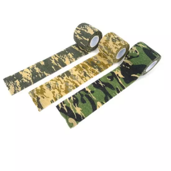 Self-adhesive Non-woven Camouflage WRAP RIFLE GUN Hunting Camo Stealth Tape-ac