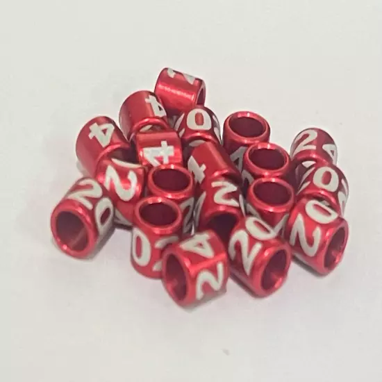 Aluminium Bird Rings 2024 Red for Canary Budgerigar Gouldian finch (2mm to 14mm)