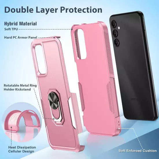 For Samsung Galaxy A15 5G A14 A54 A35 A03S A13 Case Phone Cover Shockproof+Glass