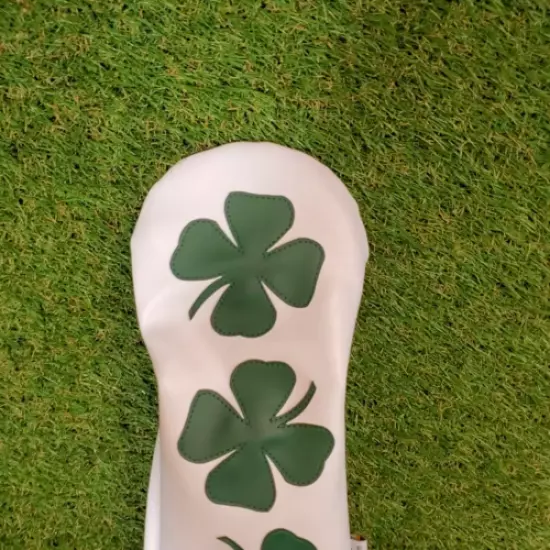 Dancing Shamrock Clover Sunfish Leather Golf Club Headcover DR FW HB or SET