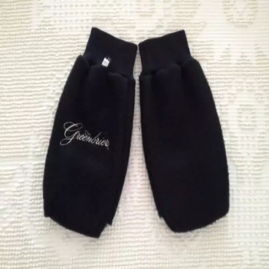 Greenbrier Fleece / Turtle Fur BLACK glove / mitten covers FOLD BACK TOP XXL EUC