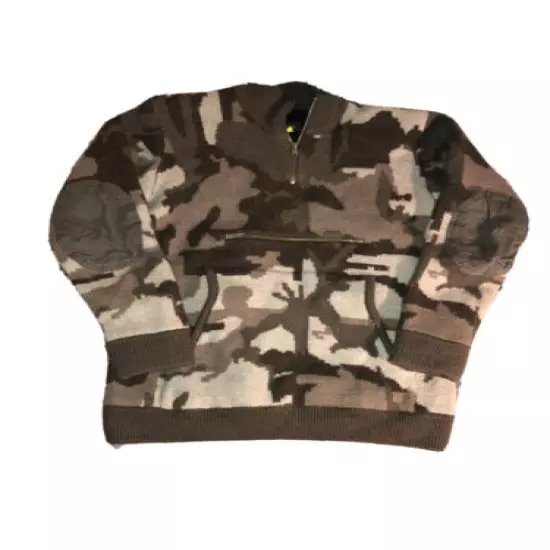 CABELAS WATERFOWLER 4MOST Windshear Heavy Wool Duck Hunting Sweater - YOUTH Med.