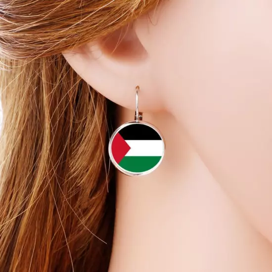 Palestine Flag Earrings Jewellery Pendant Earrings Palestinian 2024 Z4X3