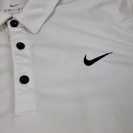 Nike Shirt Mens Medium Beige Golfer Performance Polo Golf Casual Short Sleeve