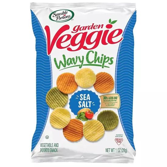 Gluten-Free Sea Salt Veggie Chips, 24 x 1 oz Snack Packs – Crunchy Delight