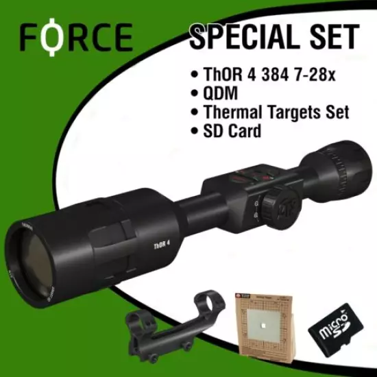 ATN ThOR 4 384 7-28x + FREE Set: QDM +Thermal Targets Set +SD Card +Fedex 2Day