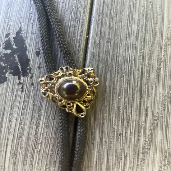 Western Style Dark Stone Bolo Tie