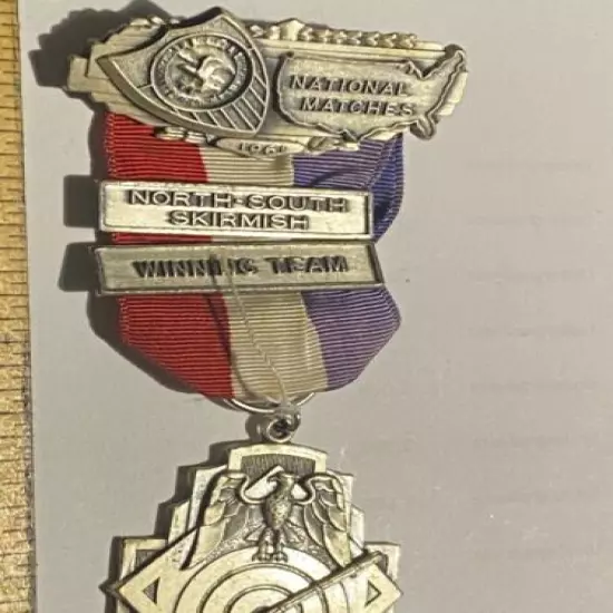 1961 MEDAL NATIONAL MATCHES NORTH-SOTH SKIRMISH WINNING TEAM LOOK! HUNTING MEDAL