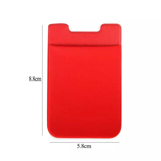 Adhesive Silicone Credit Card Pocket Sticker Pouch Holder Case For Cell Phone