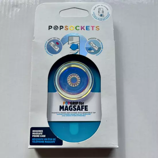 Opalescent Blue Popsockets PopGrip for MagSafe Grip and Stand for Phones Cases