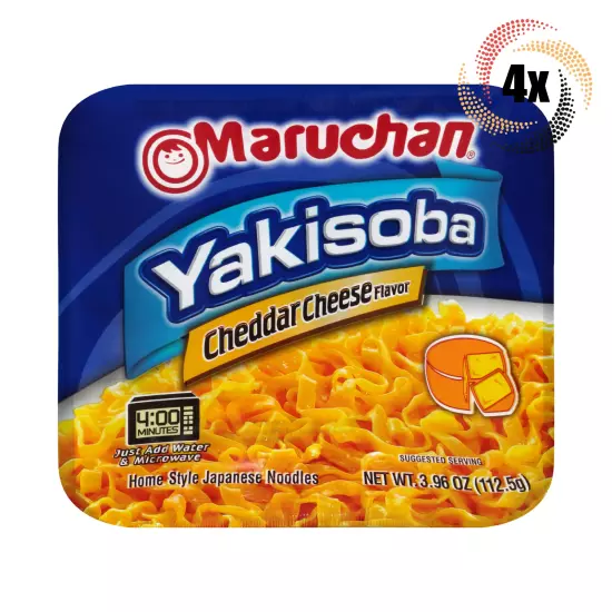 4x Packs Maruchan Yakisoba Cheddar Cheese Home Style Japanese Noodles | 3.96oz