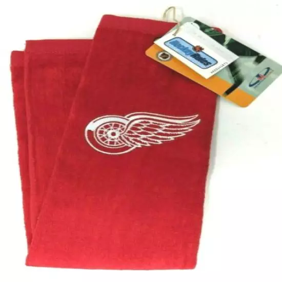 NEW Red Wings Detroit NHL Golf Towel Grommeted 100% Cotton Terry Velour