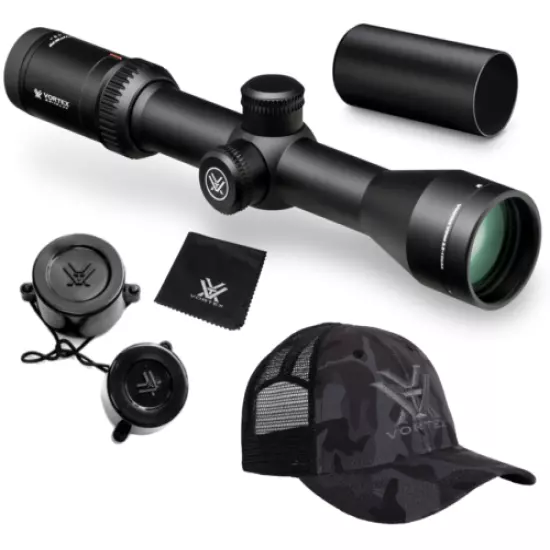 Vortex Optics Viper HS 2.5-10x44 SFP BDC Riflescope with Black Free Hat Bundle