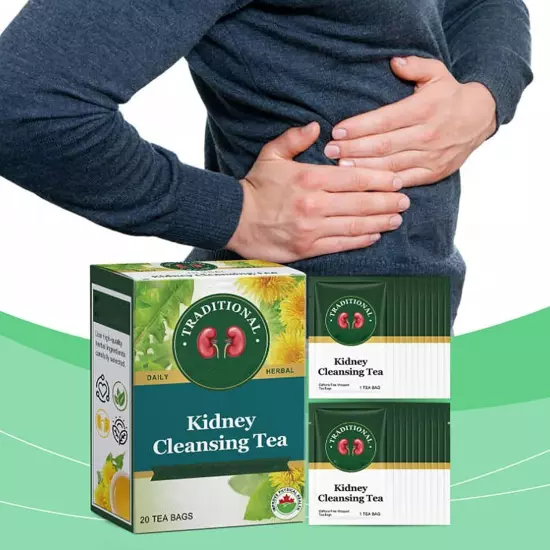 Kidney Cleansing Tea - Organic Traditional Healthy For Men 20 Bags/Box