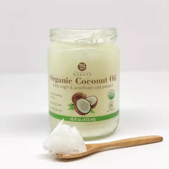 , Organic Coconut Oil, 16Oz, Extra Virgin & Unrefined Cold Pressed/Usda O