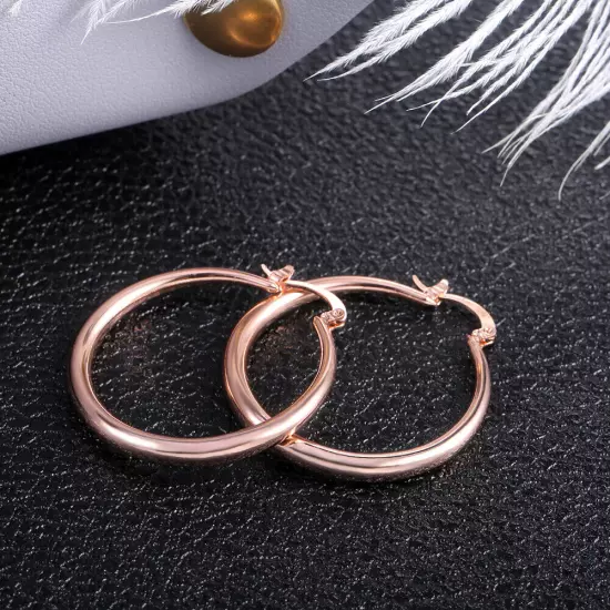 Anniversary Women Jewelry Creative 925 Silver,Gold,Rose Gold Hoop Earring