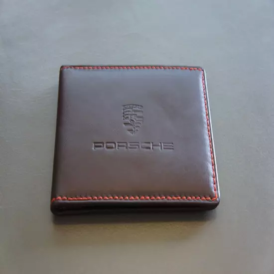 New Genuine Porsche Driver License Insurance Registration ID Leather Card Case