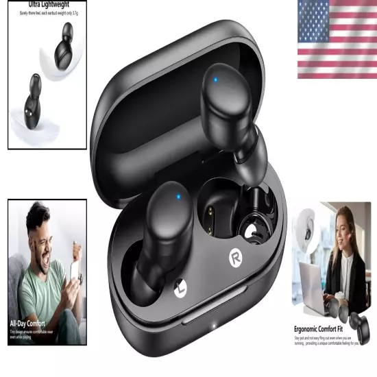 Lightweight Bluetooth Earbuds with Deep Bass & 60Hrs Battery Life - Waterproof