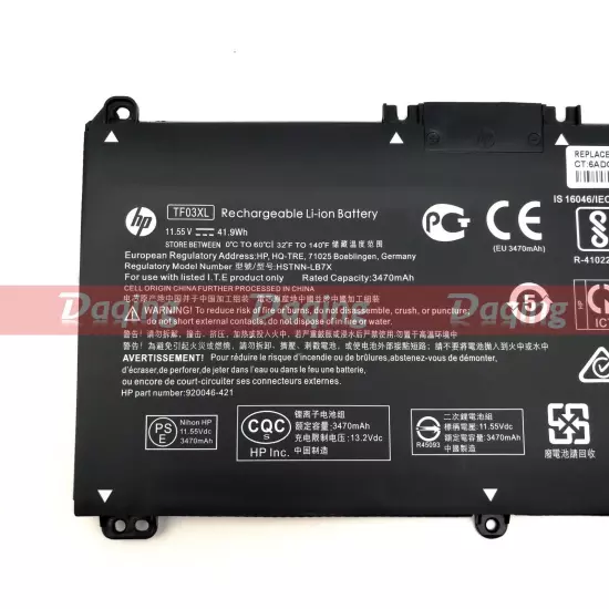 New Original TF03XL Battery for HP Pavilion 15-CD 14-BK 920046-421 HSTNN-LB7X