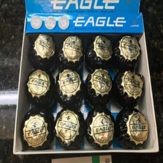 NEW Full Dozen Box Vintage Golf Balls - Bridgestone Eagle Individually Wrapped