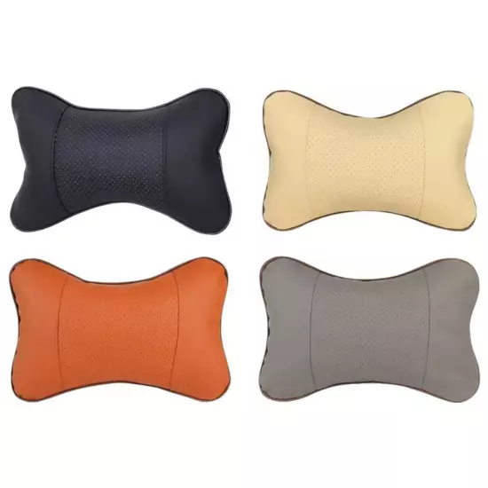 Car Neck Pillows Both Side Pu Leather Headrest For Head Pain Car Pillow C7X2