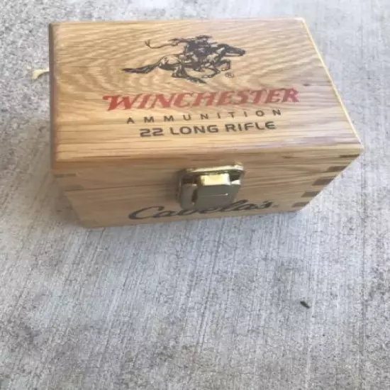 WINCHESTER WOODEN AMMO BOX 22 LONG RIFLE EMPTY USA