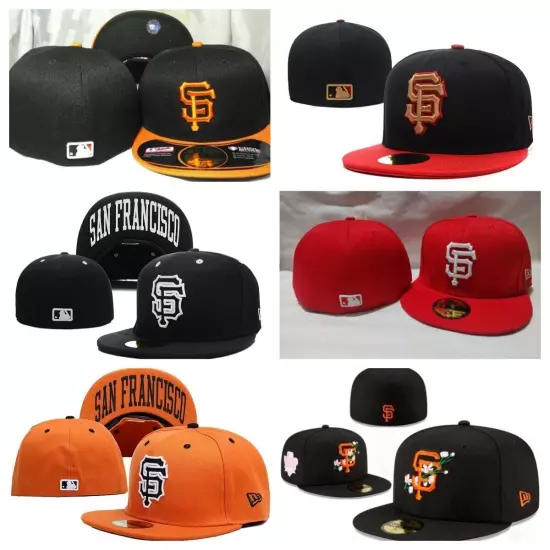 San Francisco Giants SF Fitted Hat Cap MLB Men's Casual Baseball Caps