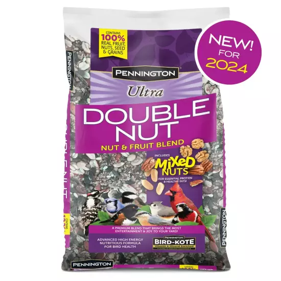 Pennington Ultra Double Nut & Fruit Blend, Wild Bird Seed and Feed, 10 lb., 1 Pa