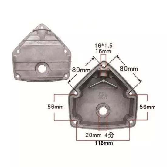 Perfect Replacement Air Compressor Cylinder Head Mechanical Load Bearing